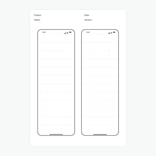 iPhone App UI/UX Wireframe Templates - Image 2