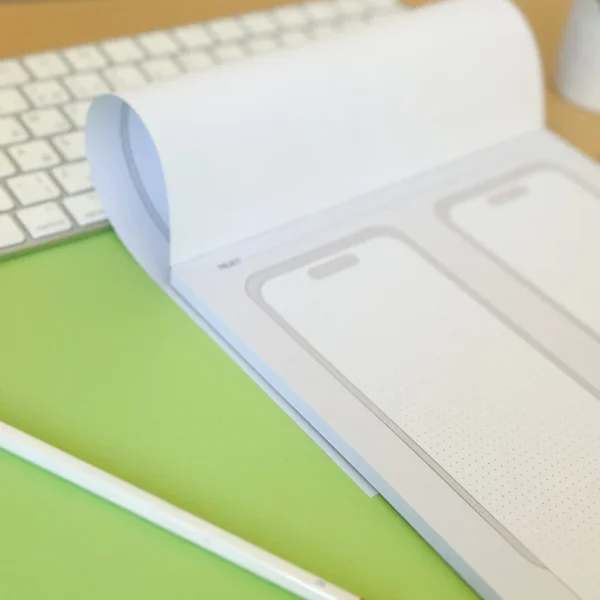 Mobile UI/UX design notebook. User interface & user experience design sketchbook for App designers and developers. UI Ux sketchpad. - Image 4