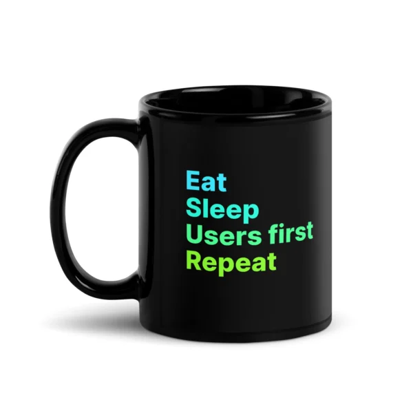 Users First, Eat Sleep Repeat UX Coffee Mug, Perfect for Web Designers, UI/UX Experts, Tech Enthusiasts, Gift for Coders, Computer Engineers - Image 2