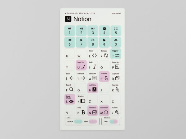 Notion keyboard stickers with shortcuts - Image 7