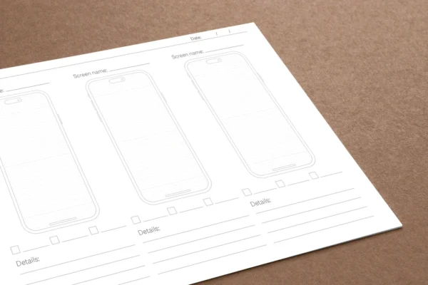 Wireframe Sketching Sheet for UX UI Design - Image 4