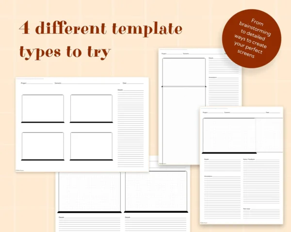 UX laptop desktop wireframe template