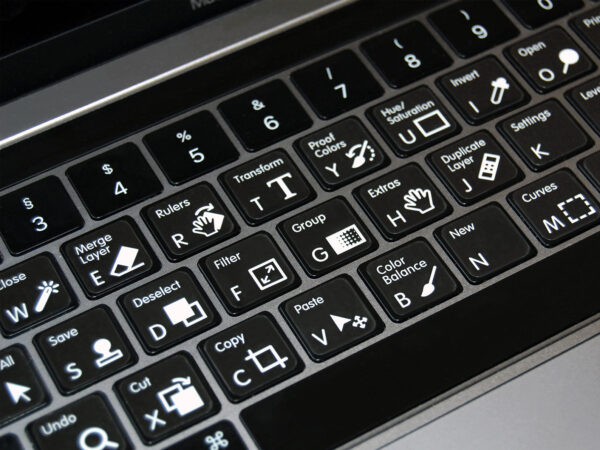 Keyboard Stickers with Photoshop Shortcuts