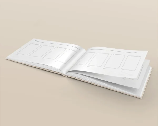 App Design Printable Sketchbook - Mobile UX/UI Wireframe Template - Image 3