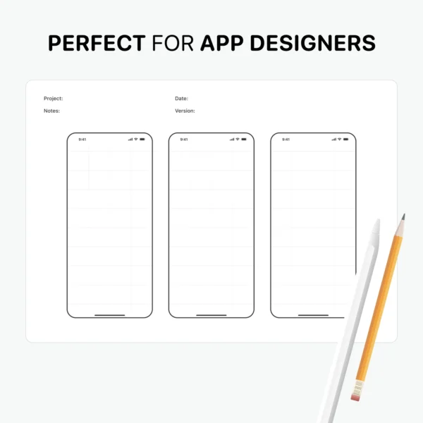 iPhone App UI/UX Wireframe Templates