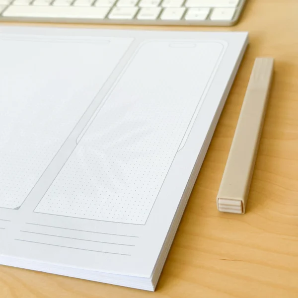 Mobile UI/UX mobile app and website design notebook. User interface & user experience design sketchbook for App designers and developers - Image 5